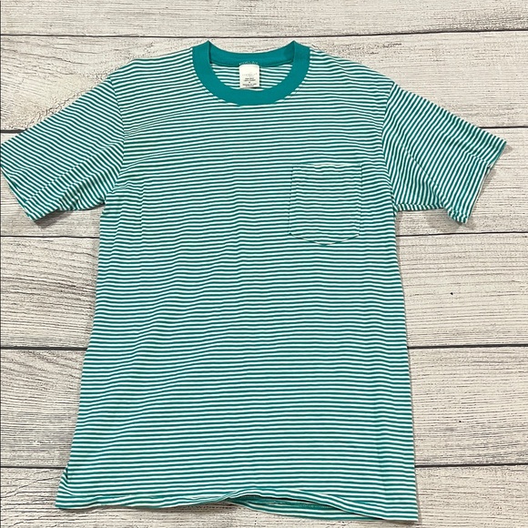 Vintage Towncraft Single Stitch Striped Pocket Tshirt Size M - Picture 1 of 8